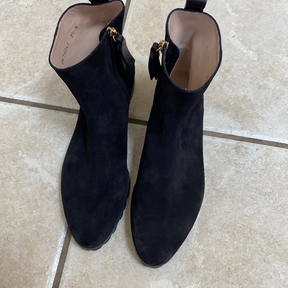 Stuart Weitzman black suede bootie
